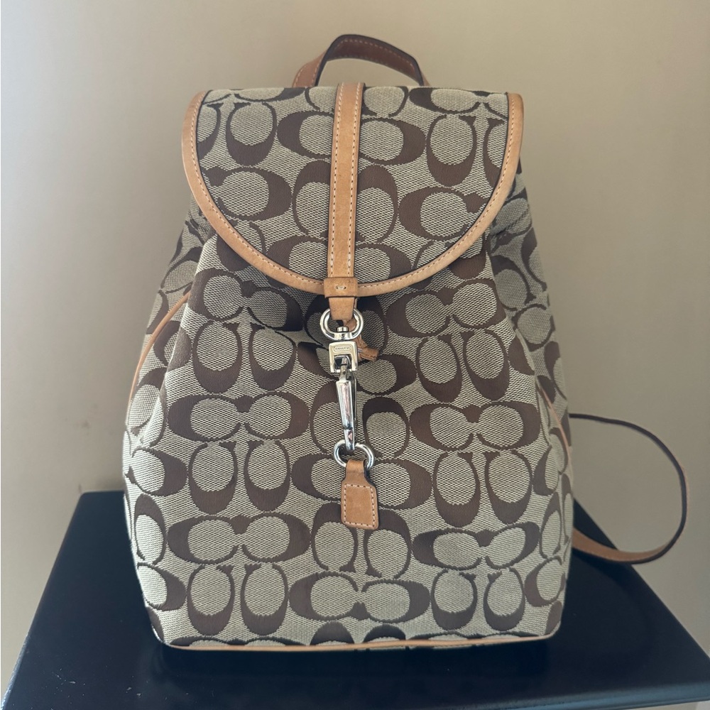 Coach Backpack Bag Monogram Orange Interior Excellent Condition Luxury
